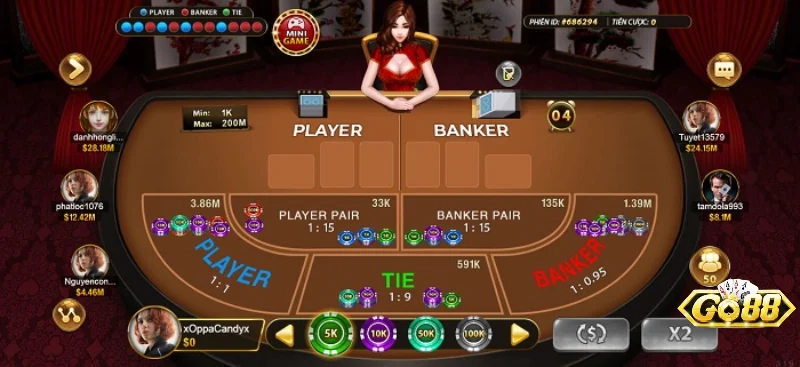 Cửa chính trong Baccarat Go88